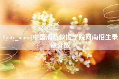 黄骅中国消防救援学院河南招生录取分数