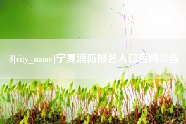 黄骅宁夏消防报名入口官网公告