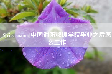 黄骅中国消防救援学院毕业之后怎么工作