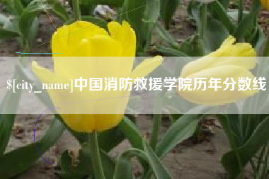 黄骅中国消防救援学院历年分数线