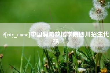 黄骅中国消防救援学院四川招生代码