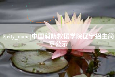 黄骅中国消防救援学院辽宁招生简章公示
