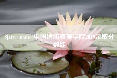 黄骅中国消防救援学院2019录取分数线