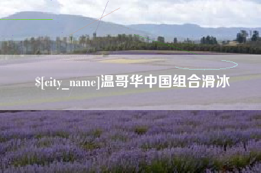 黄骅温哥华中国组合滑冰