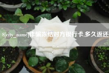黄骅诈骗冻结对方银行卡,多久返还