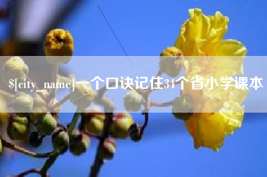 黄骅一个口诀记住34个省小学课本
