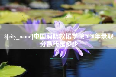 黄骅中国消防救援学院2020年录取分数线是多少