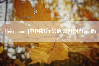 黄骅中国执行信息公开网有app吗