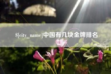 黄骅中国有几块金牌排名