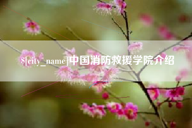 黄骅中国消防救援学院介绍