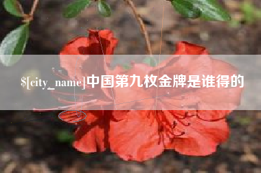 黄骅中国第九枚金牌是谁得的