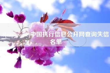 黄骅中国执行信息公开网查询失信名单