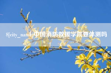 黄骅中国消防救援学院要体测吗