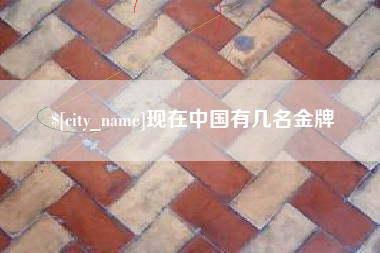 黄骅现在中国有几名金牌