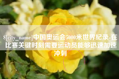 黄骅中国奥运会5000米世界纪录-在比赛关键时刻需要运动员能够迅速加速冲刺