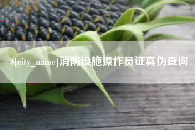 黄骅消防设施操作员证真伪查询