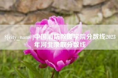 黄骅中国消防救援学院分数线2023年河北录取分数线