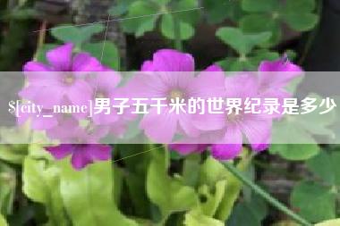 黄骅男子五千米的世界纪录是多少