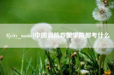 黄骅中国消防救援学院都考什么