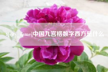 黄骅中国九宫格数字西方是什么