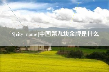 黄骅中国第九块金牌是什么