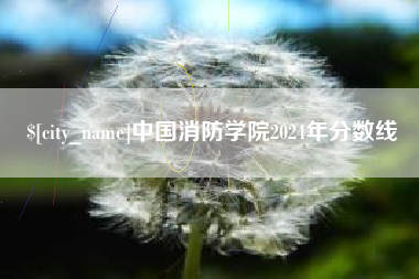 黄骅中国消防学院2024年分数线