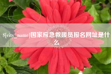 黄骅国家应急救援员报名网址是什么
