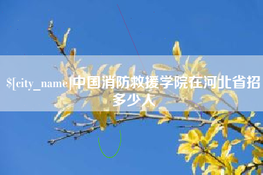 黄骅中国消防救援学院在河北省招多少人