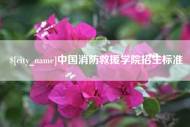 黄骅中国消防救援学院招生标准