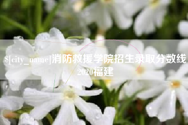 黄骅消防救援学院招生录取分数线2020福建