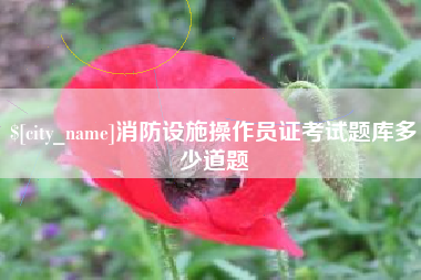黄骅消防设施操作员证考试题库多少道题